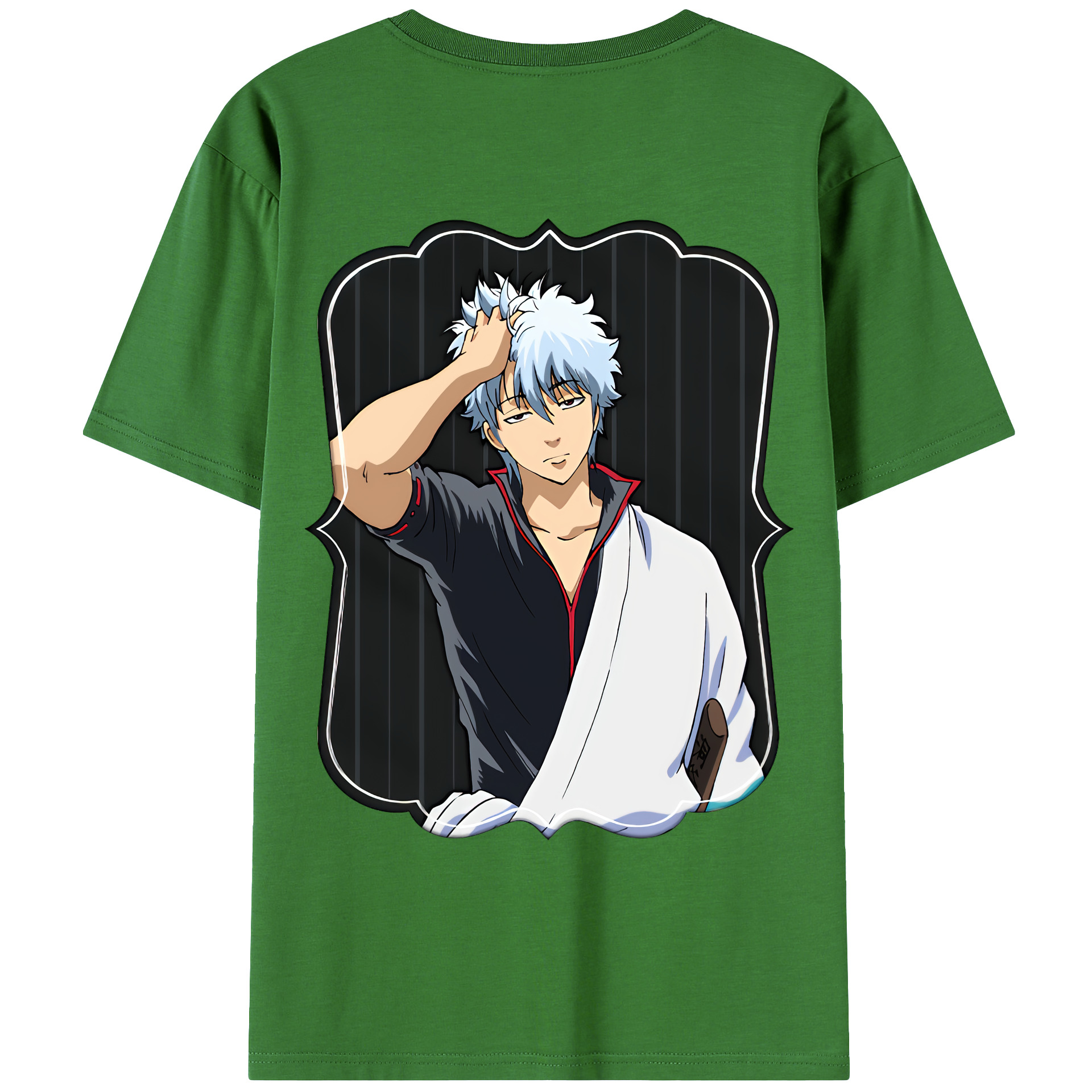 （画像用） ぎんたま 坂田銀時（さかたぎんとき） 神楽 志村新八（しむら しんぱち） GINTAMA Sakata Gintoki Kagura Shimura Shinpachi レディース半袖Tシャツ(バックプリント)